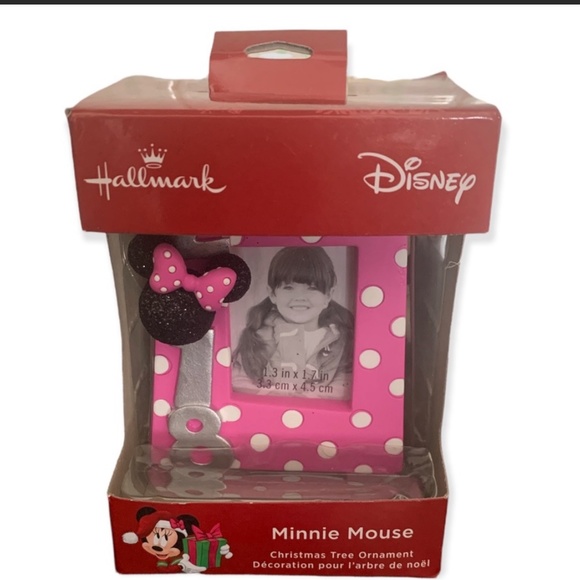 💋4/20 Hallmark Disney Minnie Mouse NIB photo frame Christmas Ornament 2018 - Picture 1 of 9